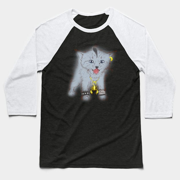 Scorpio Cat Punk Baseball T-Shirt by ZodiaCult